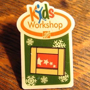Home Depot Kids Workshop Christmas Lapel Pin
